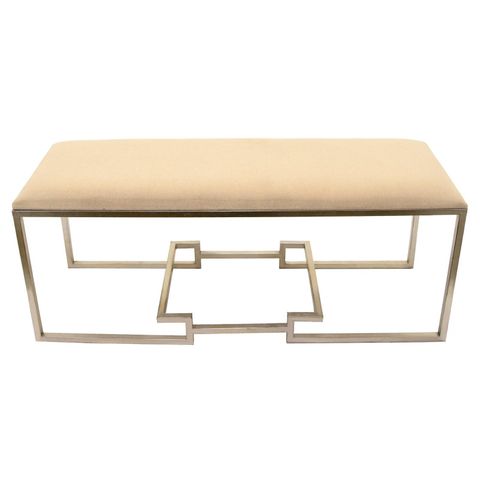 Three Hands Modern Metal Bench With Upholstered Seat | Upholstered ... inside The Sophie Bench Your Guide to Modern Upholstered Furniture